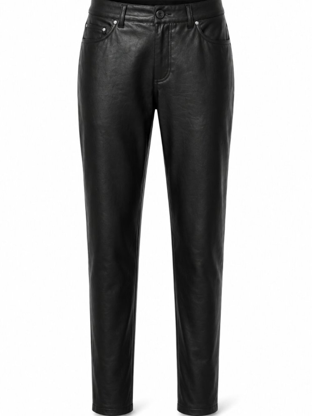 Black Faux Leather Skinny Pants